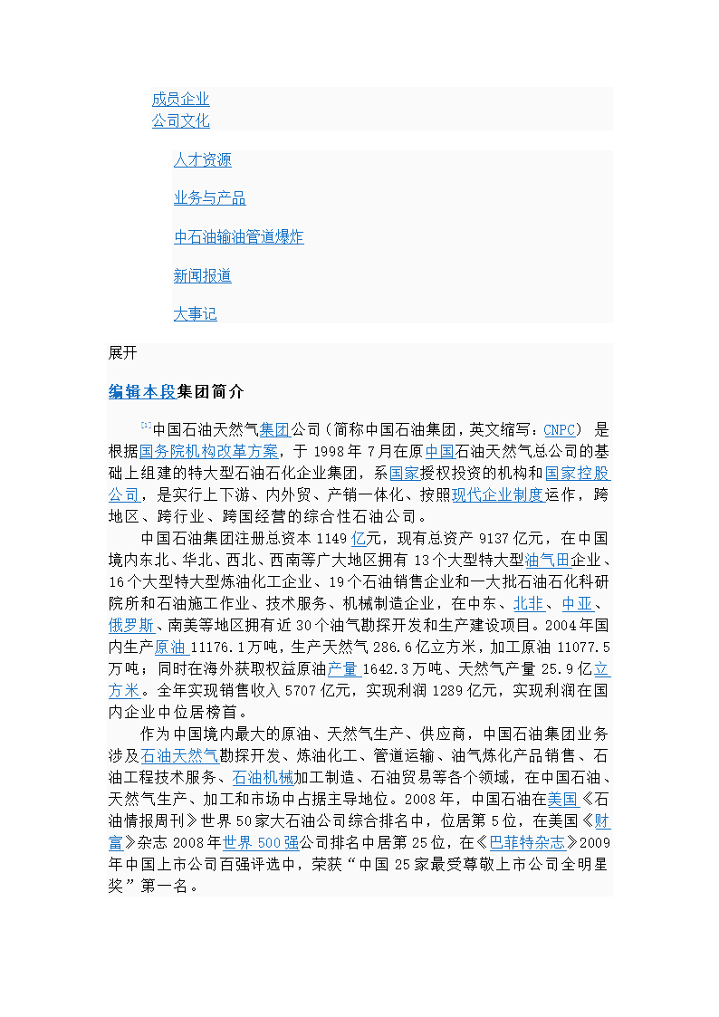 中国石油天然气集团公司概况第2页