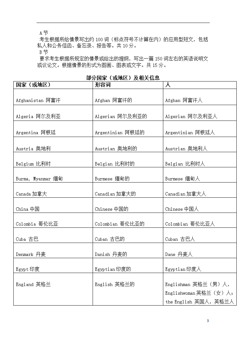 2020年考研英语二大纲第3页