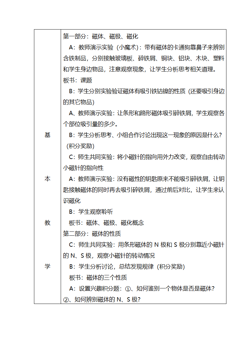 北师大版九年级物理 14.1简单磁现象 教案.doc第2页