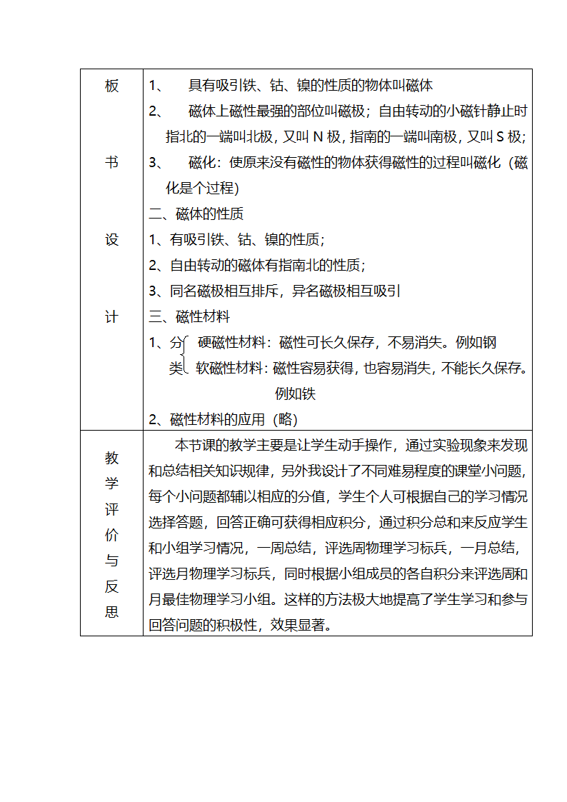 北师大版九年级物理 14.1简单磁现象 教案.doc第4页