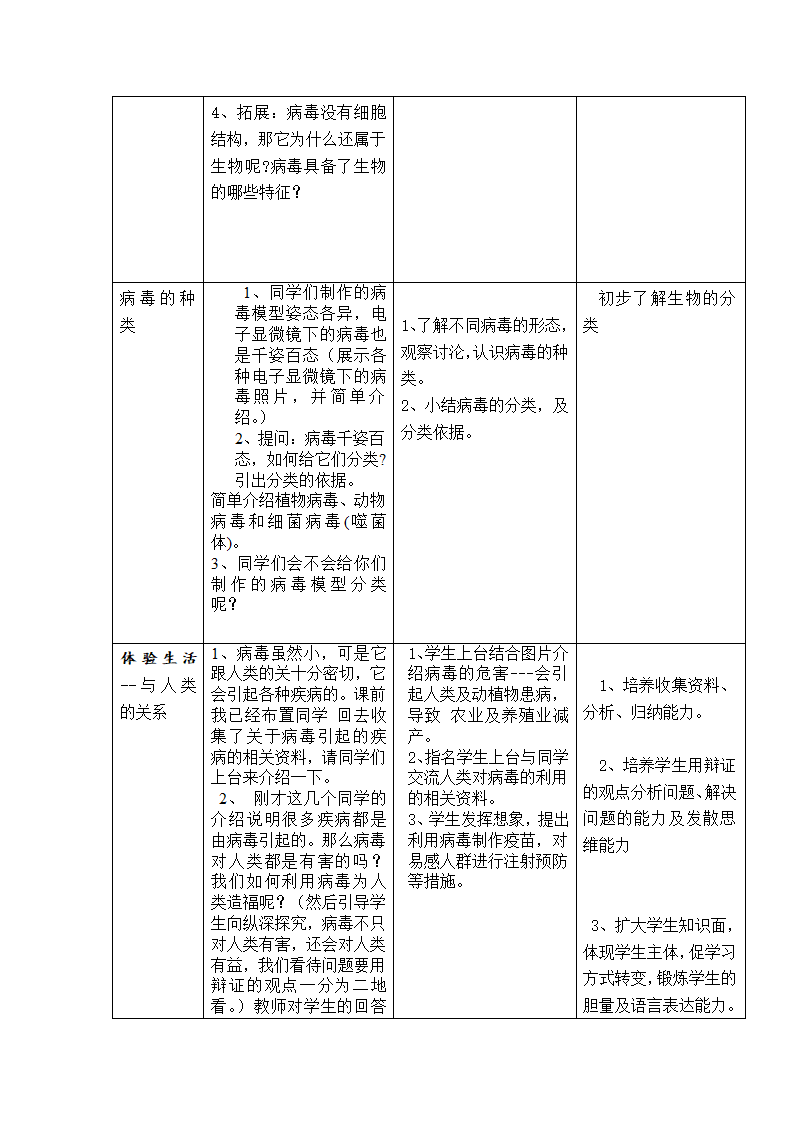 人教版八年级生物上册 5.5 病毒 教案.doc第6页