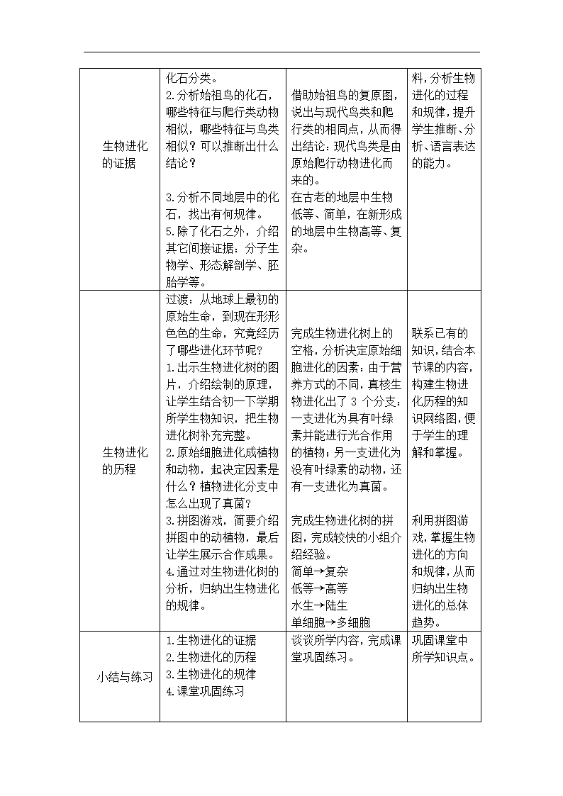 苏科版八下生物  23.2生物进化的历程 教案.doc第2页