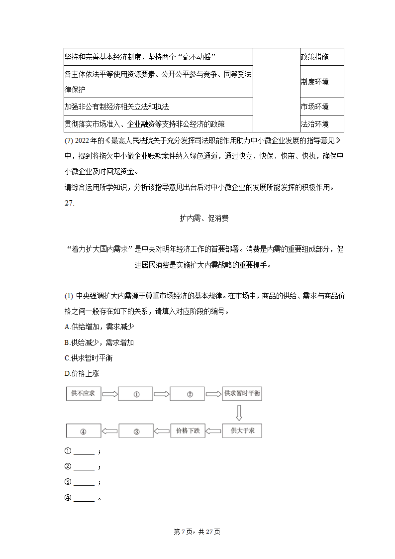 2022-2023学年上海中学高一（上）期末政治试卷（含解析）.doc第7页