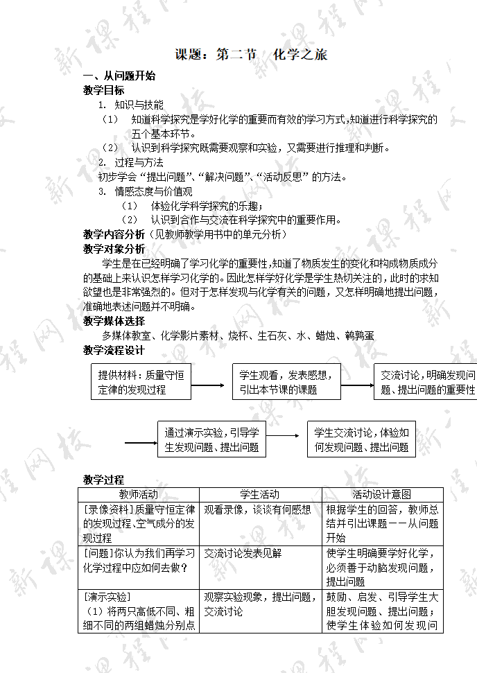 第二节 化学之旅教案[上学期].doc第1页