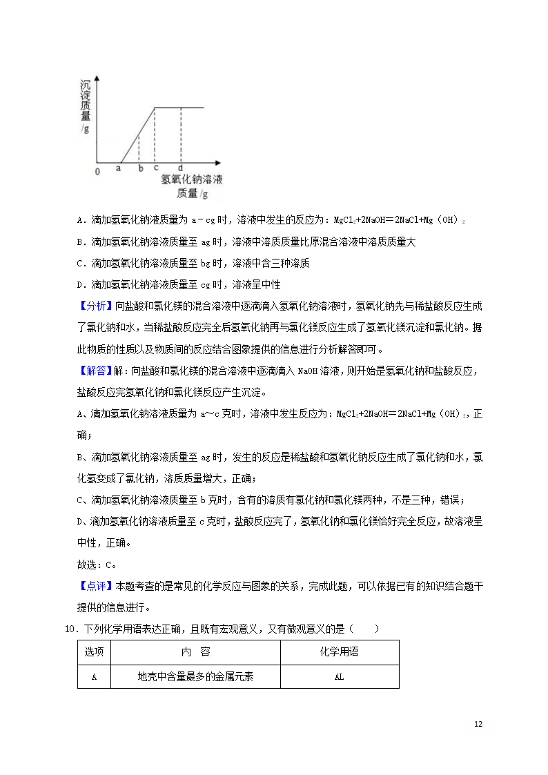 历年四川省内江初三化学中考真题.doc第12页