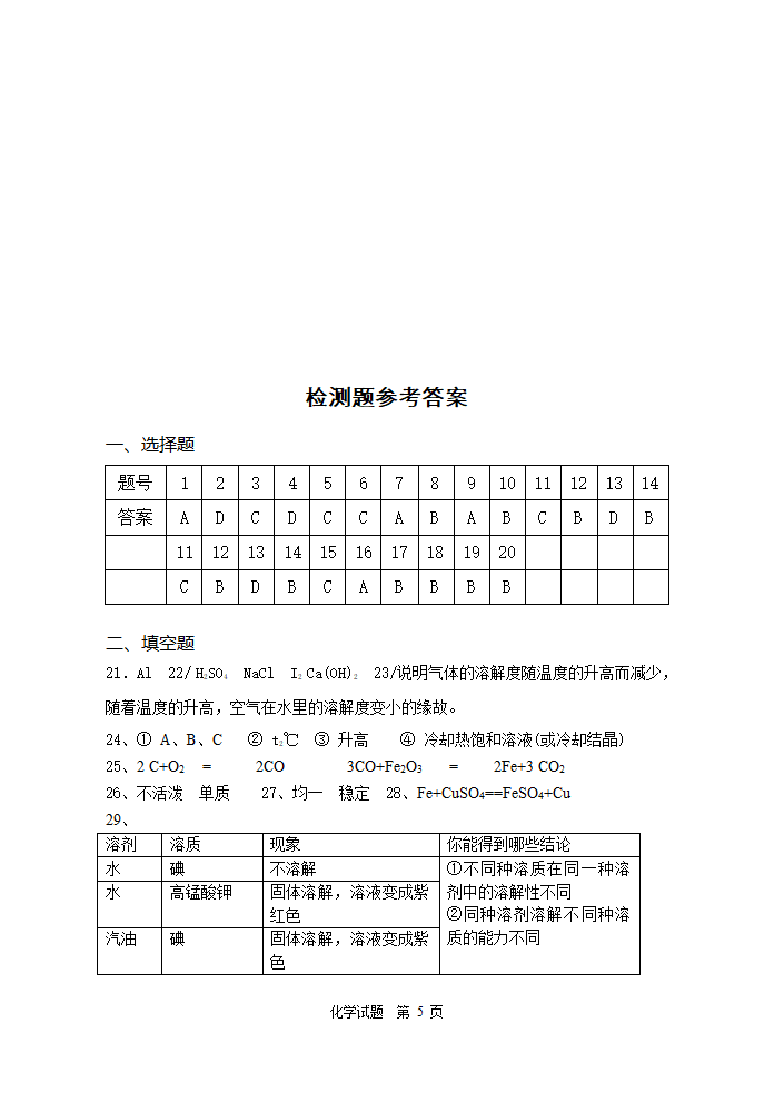 人教版-八九单元九年级化学检测题.doc第5页