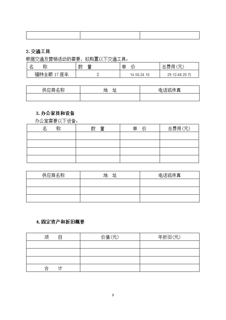 大学生旅行社创业计划书(电子模板).doc第9页