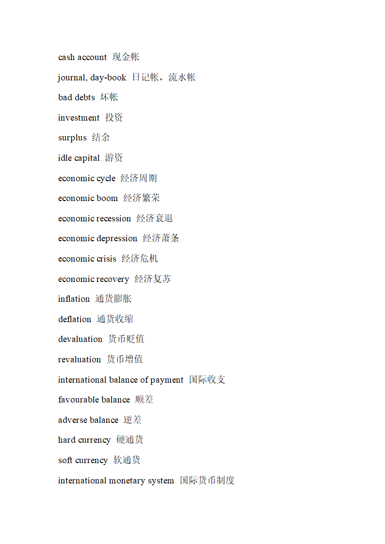 银行招聘考试英语 银行英语词汇 金融英语第6页