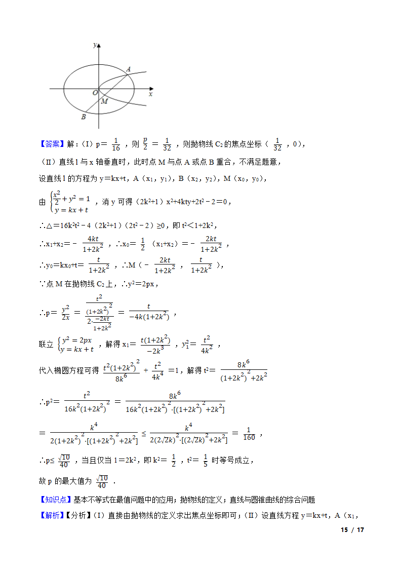 2021高考一轮复习 第三十三讲  抛物线.doc第15页