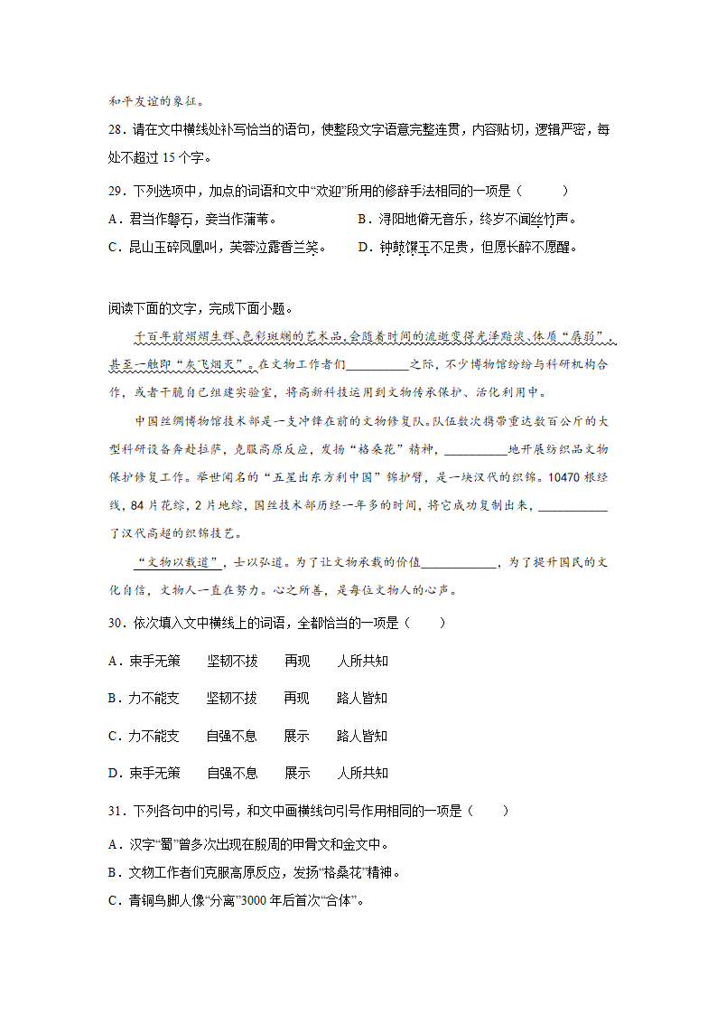 高考语文语用综合专项训练（含答案）.doc第9页