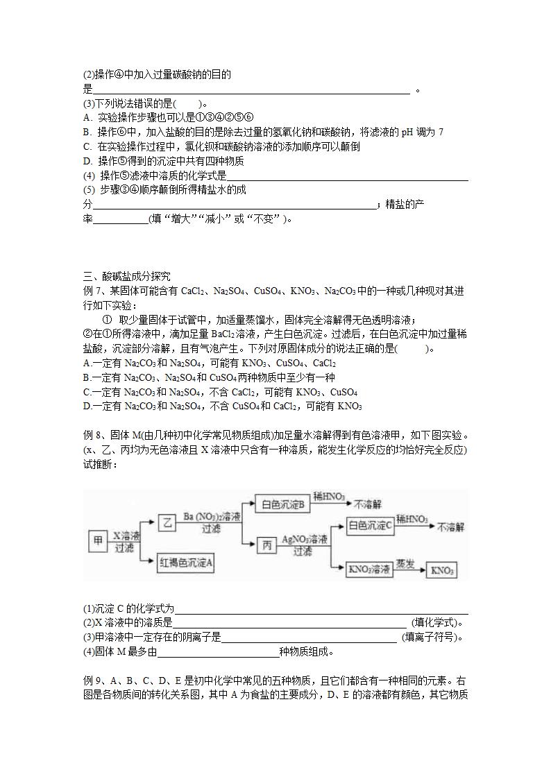 2022年中考化学酸碱盐除杂与推断 教案.doc第6页