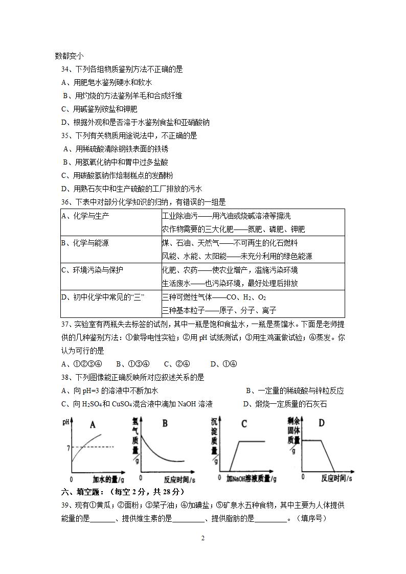 2008年海南省中考模拟化学试题.doc第2页