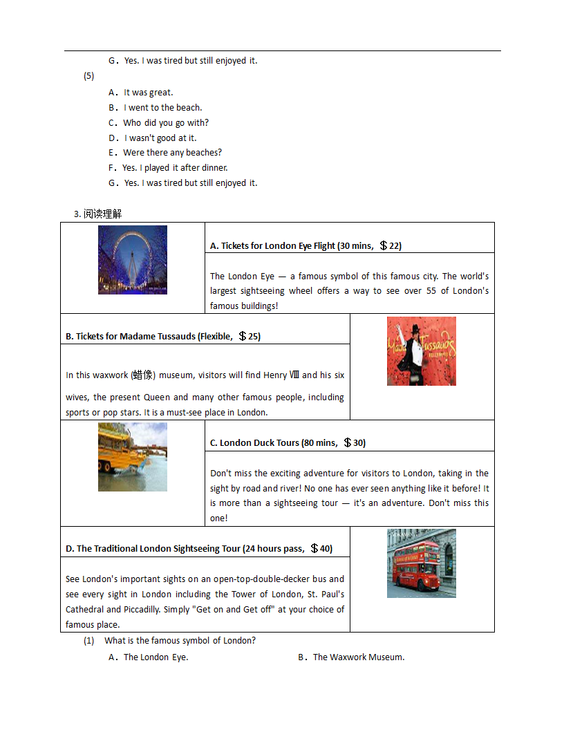 2023届中考阅读话题分类练：旅行（含答案）.doc第3页