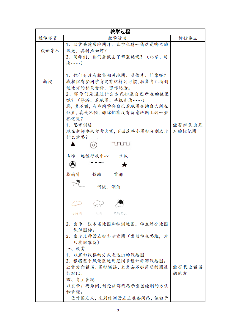 湘美版六年级上册美术 1. 我们去旅行 教学评一致性教案（表格式）.doc第3页