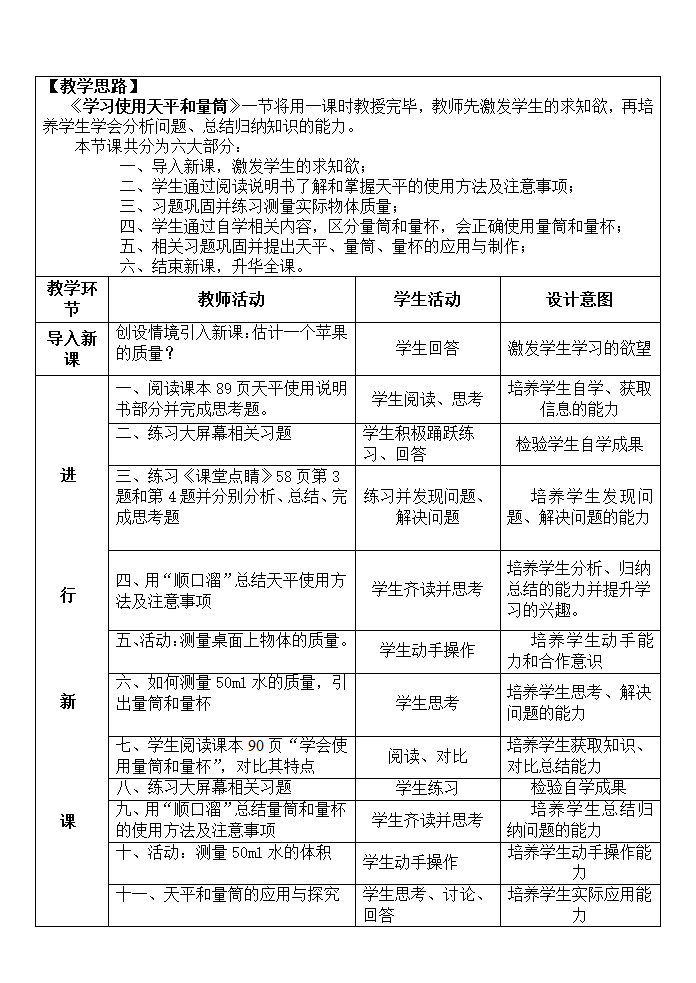 沪科版八年级物理 5.2学习使用天平和量筒  教案.doc第2页