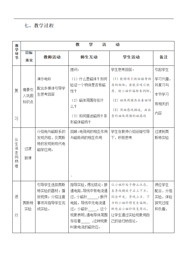 沪科版九年级全册 物理 教案 17.2电流的磁场3.doc第3页