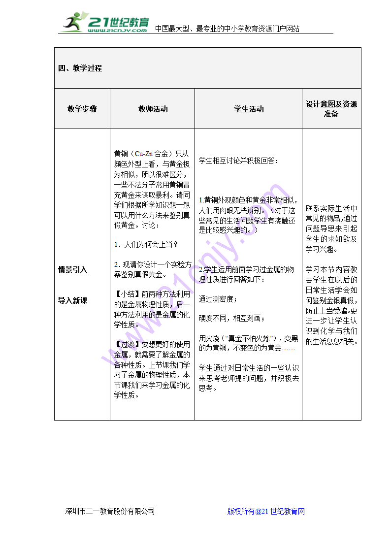 课题 2 金属的化学性质 说课教案.doc第3页