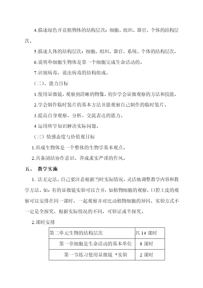 七年级生物上册各单元的教学计划.doc第6页