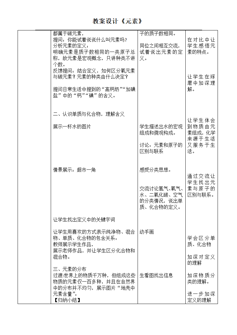 鲁教版九年级化学上册 2.4 《元素》 教案.doc第2页