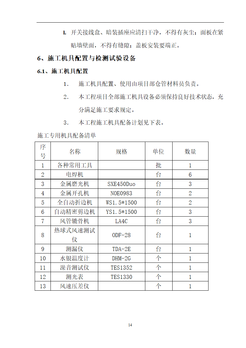 工艺安装工程之通风空调施工组织设计方案.doc第14页