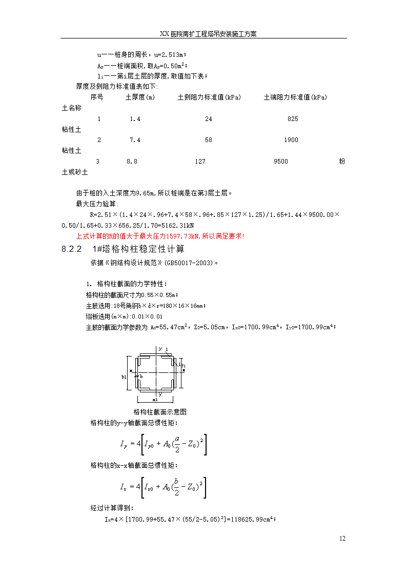 医院扩建工程塔吊安装施工方案.doc第12页