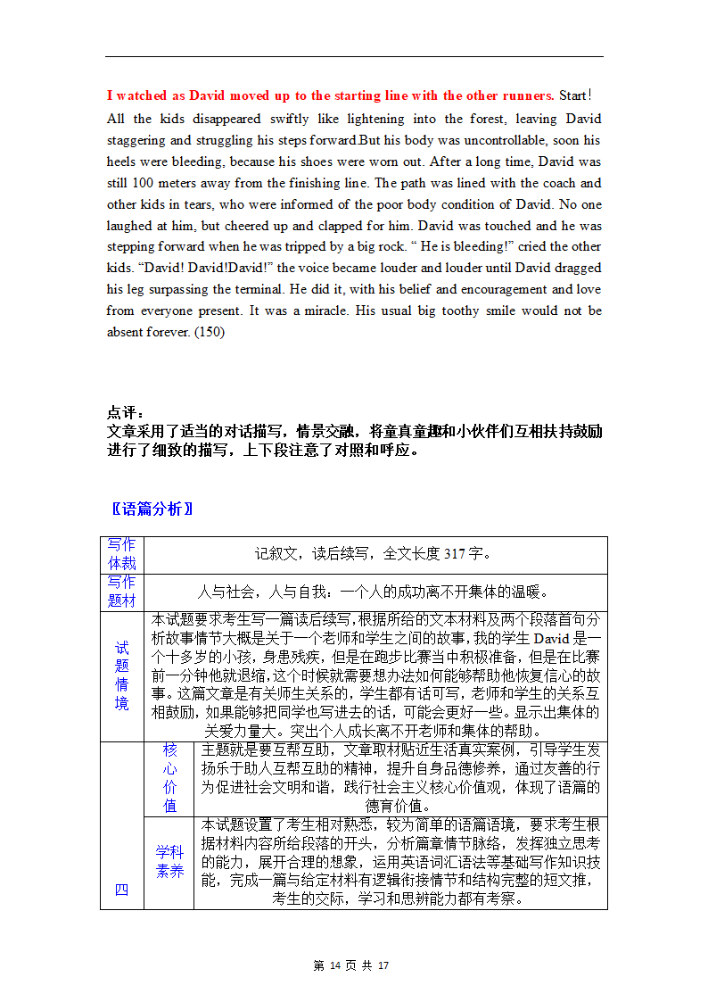 2022高考英语新高考1卷2卷作文解读+精彩范文.doc第14页