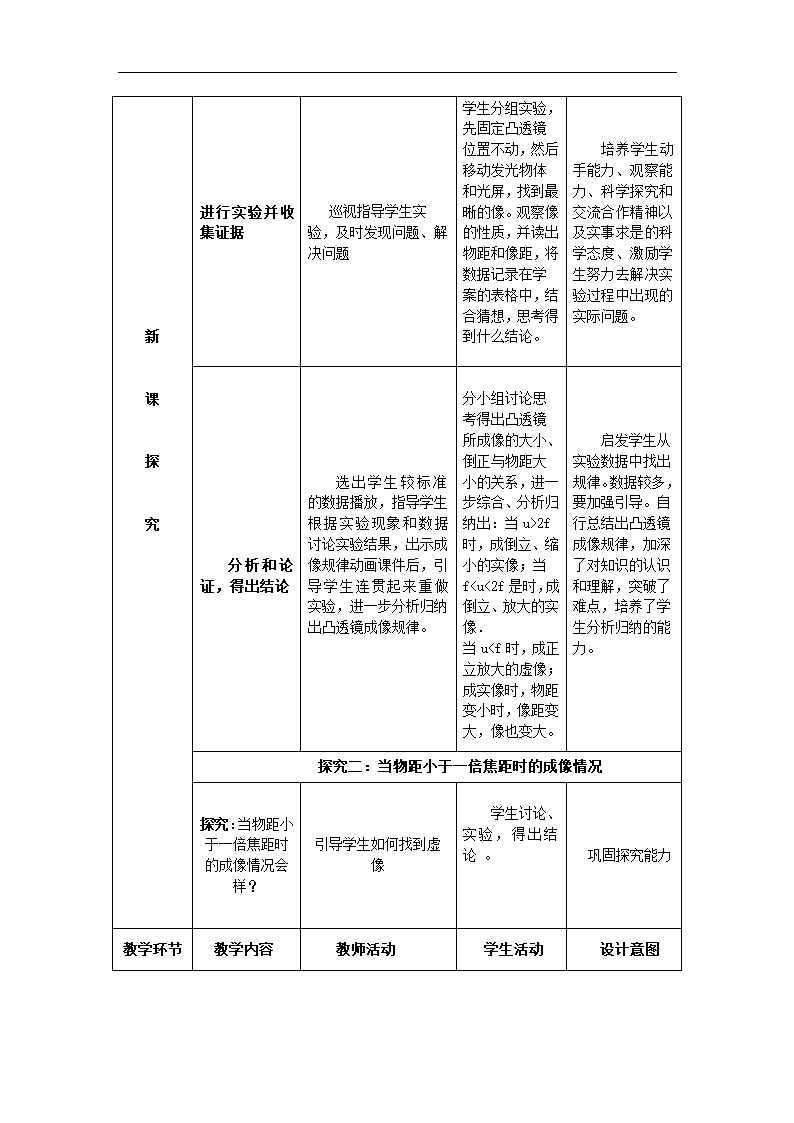 粤教版八年级上册物理  3.6探究凸透镜成像规律 教案.doc第3页