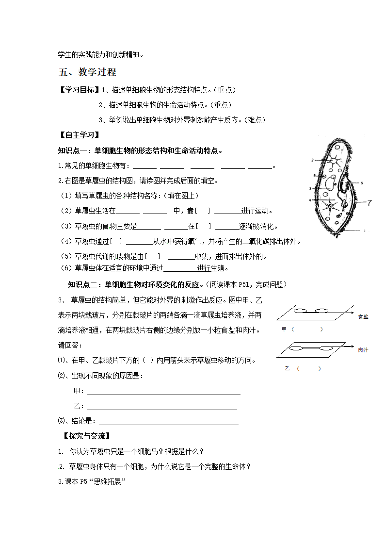 《第一节 单细胞生物》教案6.doc第2页