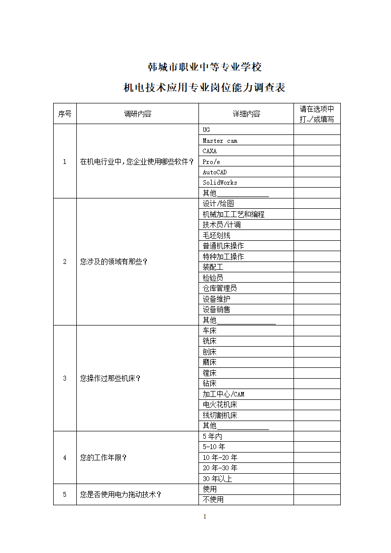 机电技术应用专业岗位能力分析.doc第13页