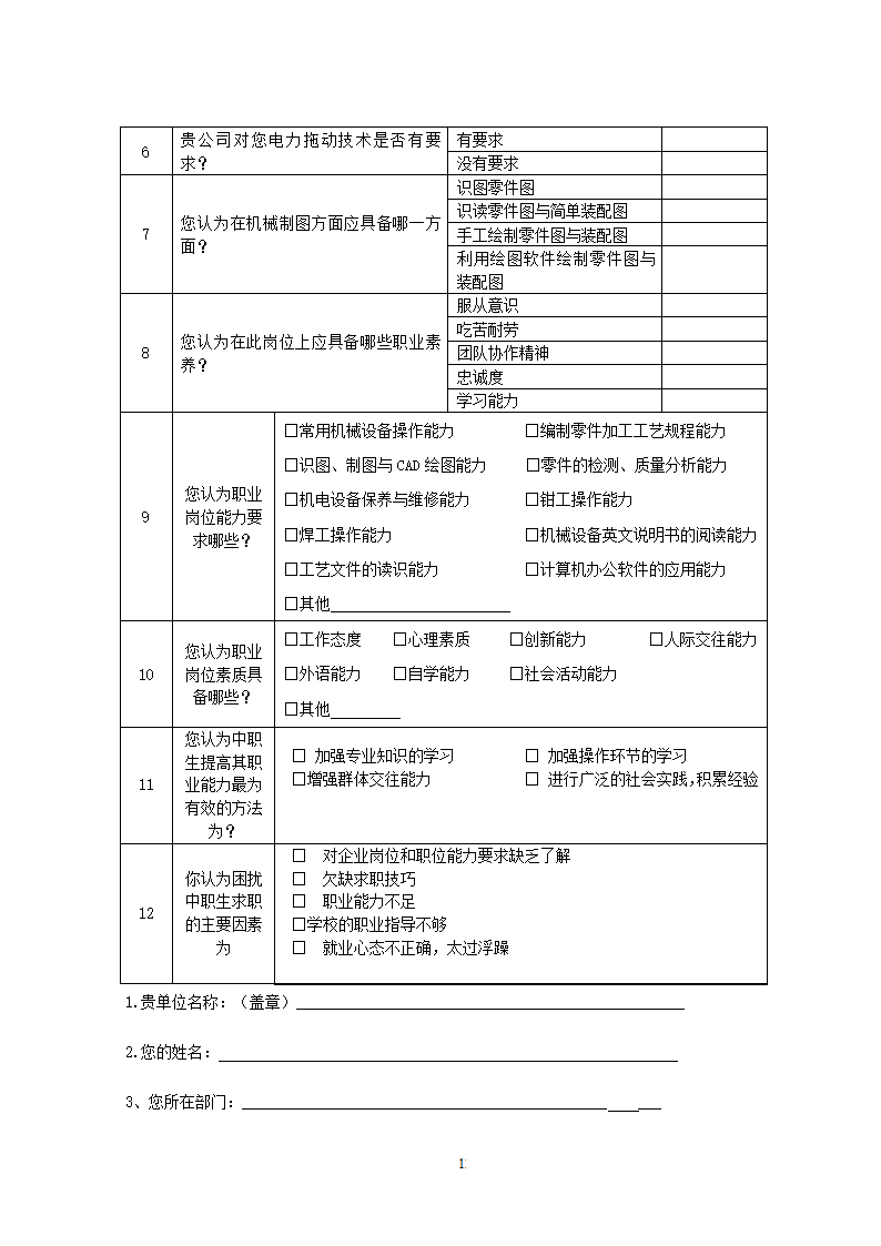 机电技术应用专业岗位能力分析.doc第14页