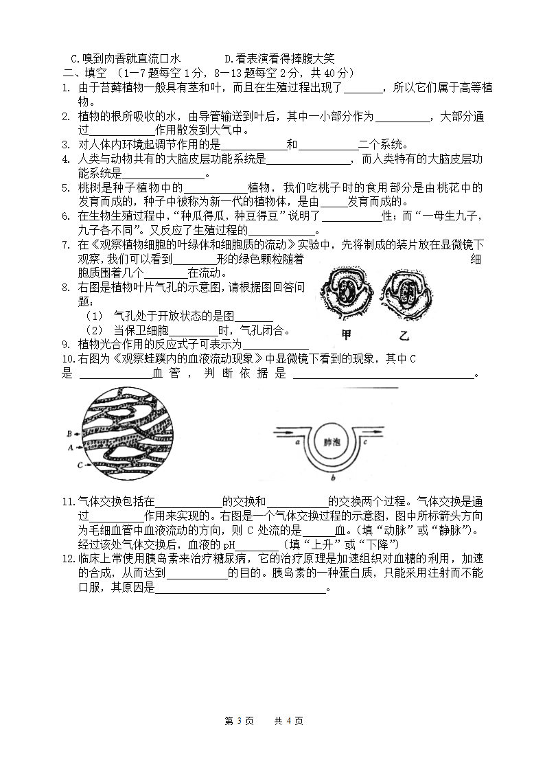 中考条块复习：生物复习[下学期].doc第3页