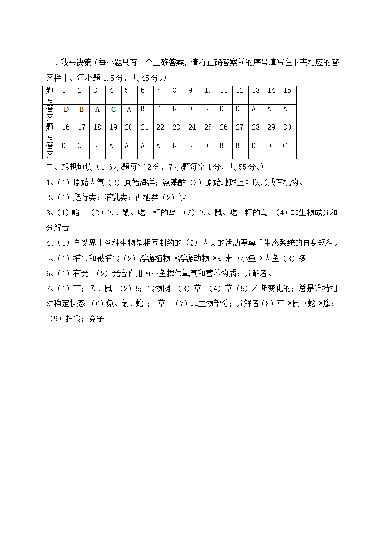 八年级下册生物期末考试题.docx第7页