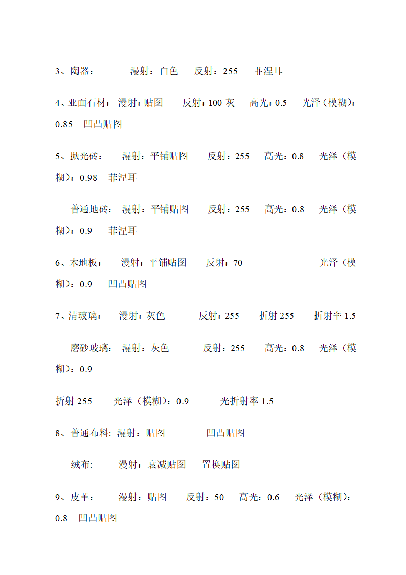 3DMAX渲染材质参数及施工工艺.doc第42页