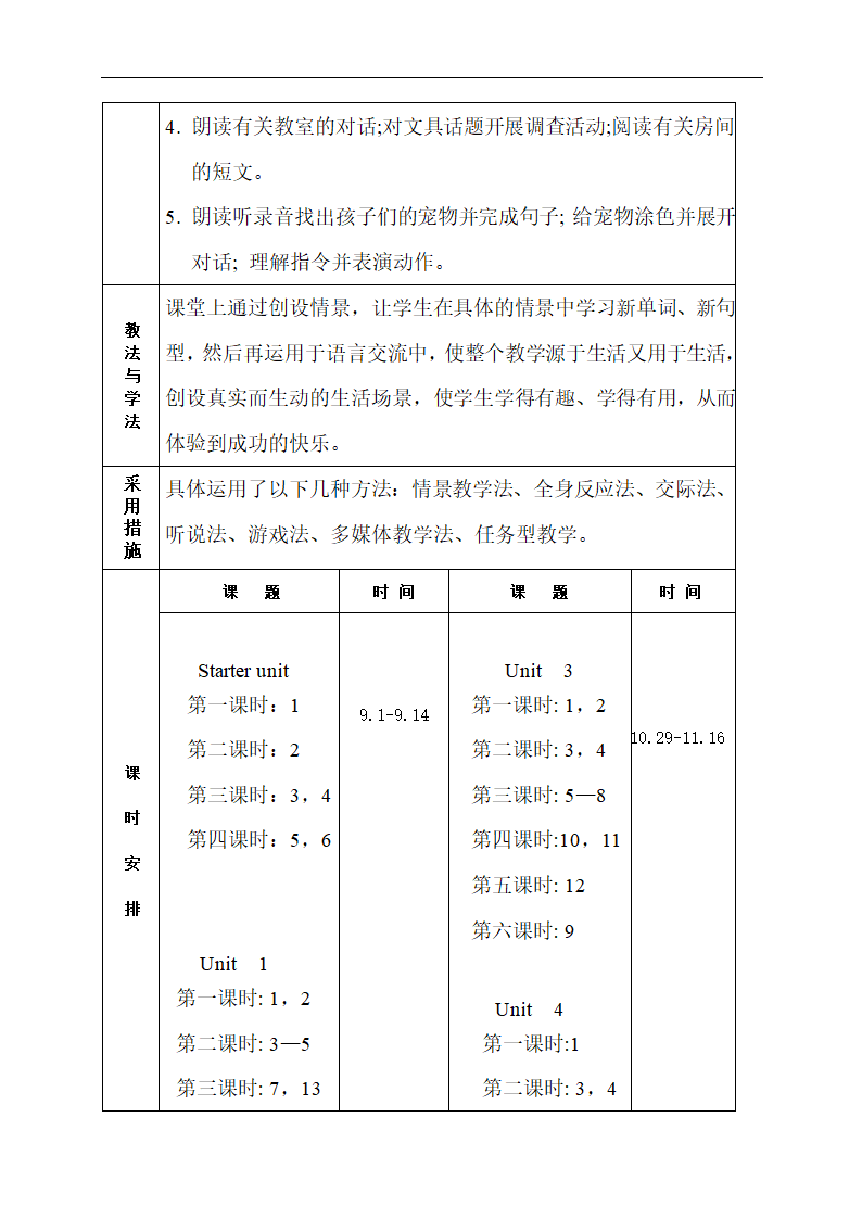 人教版(PEP)四年级英语上册教案全集.doc第3页