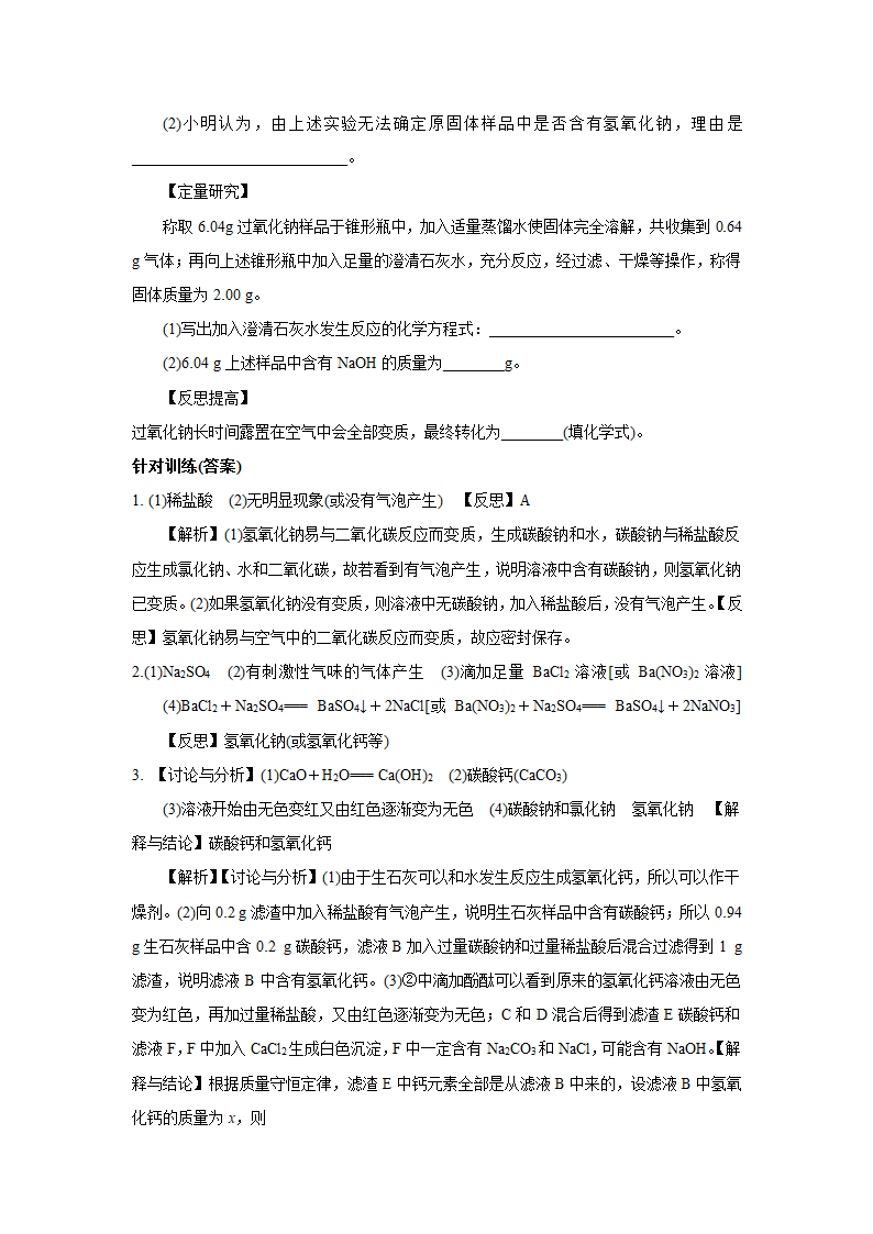 中考化学探究性实验专题复习---物质变质的探究.doc第5页