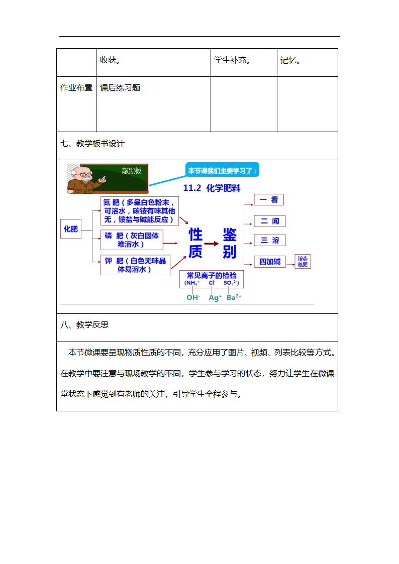 九年级化学下册教案-11.2 化学肥料-人教版.doc第8页