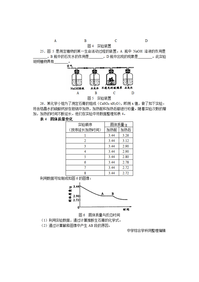 初中化学竞赛试题[下学期].doc第5页