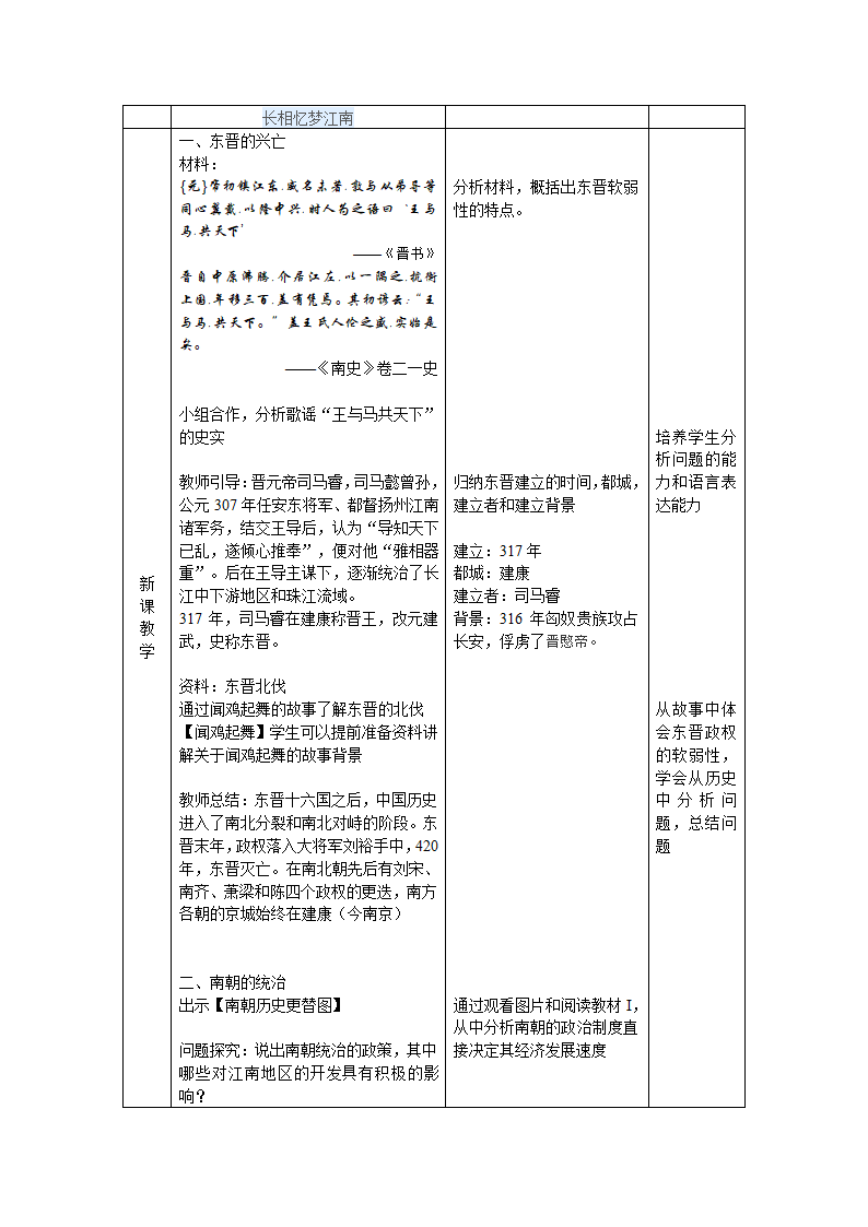 第十八课  东晋南北朝时期江南地区的开发 教案.doc第2页