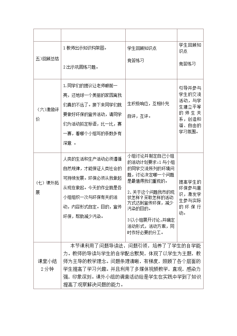 冀少版生物八年级下册7.3.4保护生态环境 教案.doc第5页