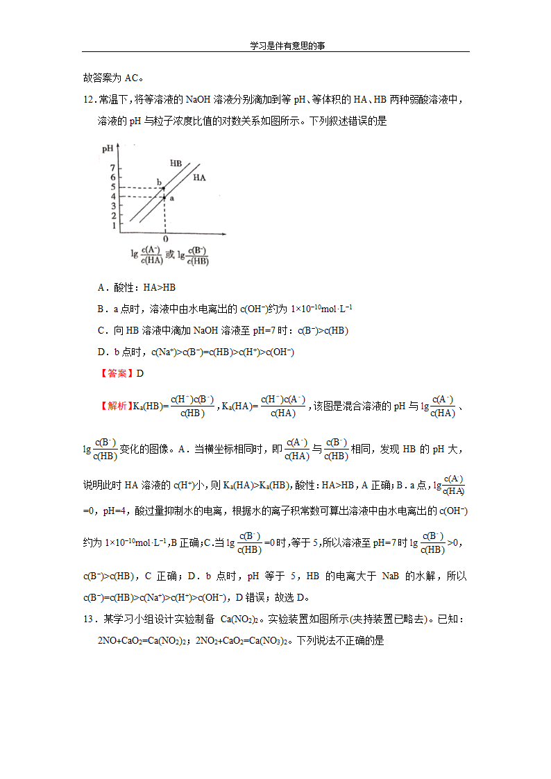 (新高考)2021年最新高考冲刺压轴卷 化学(含答案)第7页