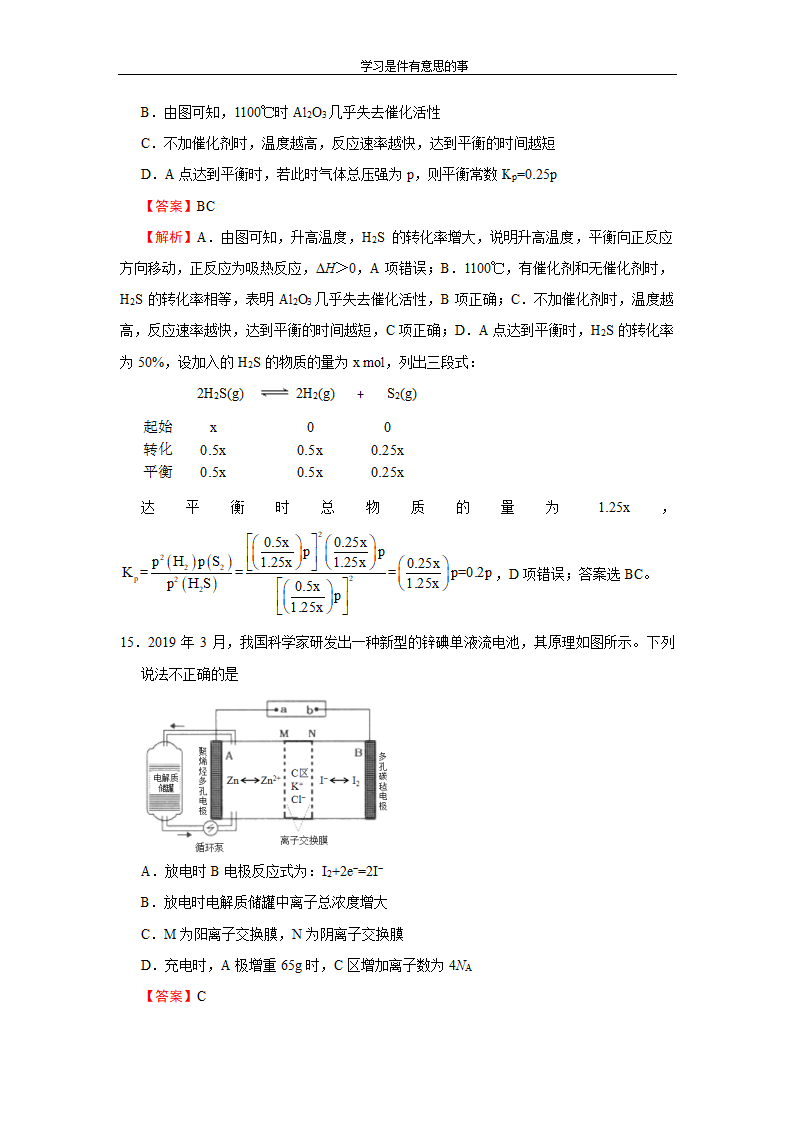 (新高考)2021年最新高考冲刺压轴卷 化学(含答案)第9页