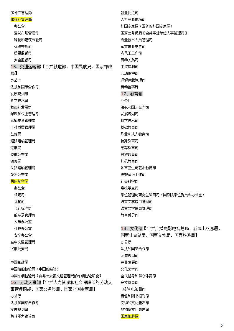 大部制改革方案(2012年12月最新讨论稿)第5页