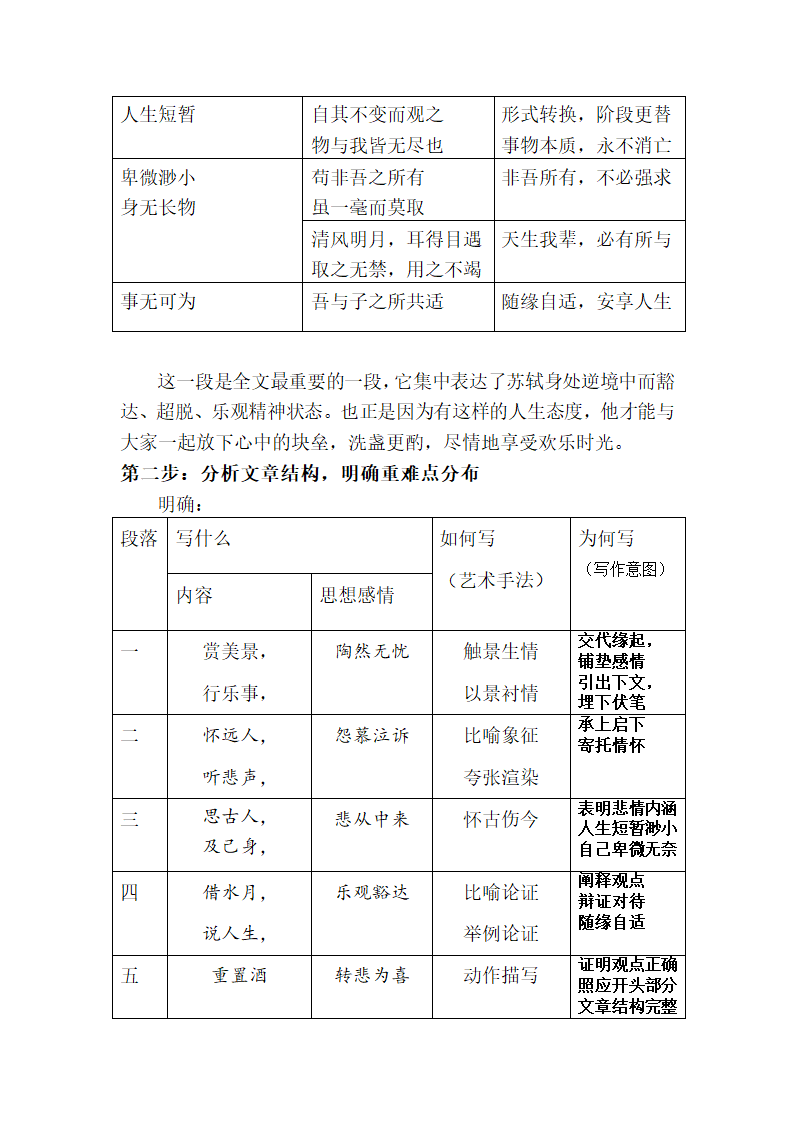 9赤壁赋 教案 2022-2023学年中职语文语文版拓展模块.doc第8页