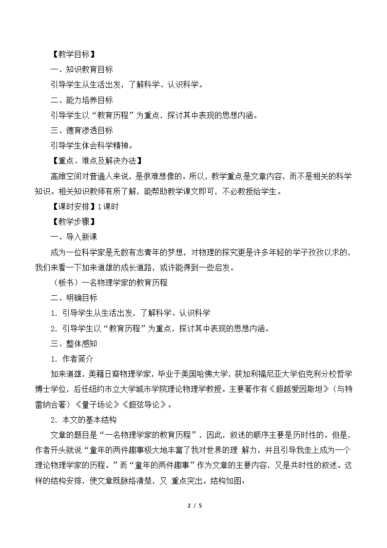 《一名物理学家的教育历程》教案2.doc第2页