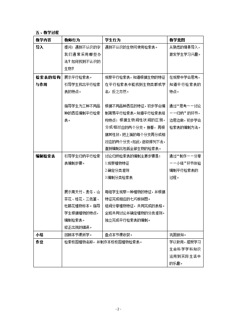 沪教版生物八年级第二册4.4.3分类检索表教案.doc第2页