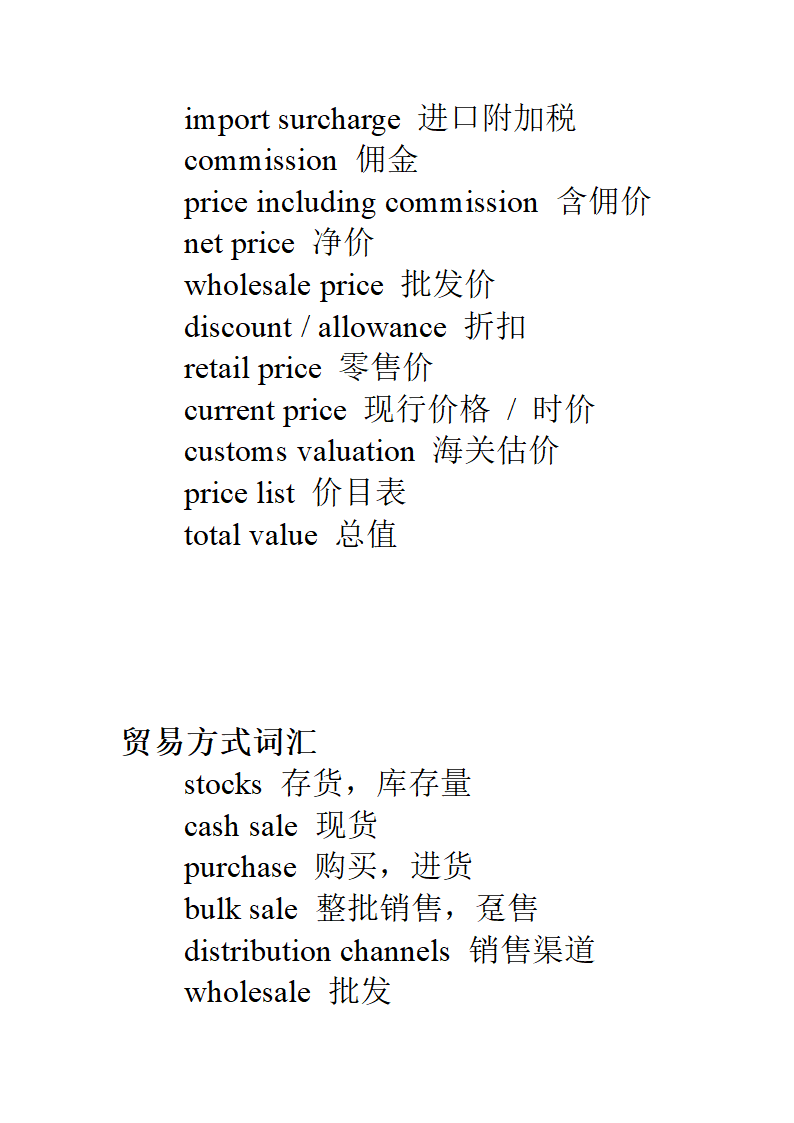 全国国际商务英语考试一级词汇第5页