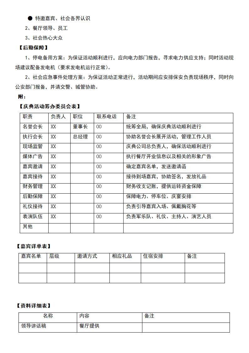 旅游主题餐厅开业庆典筹办方案.docx第2页