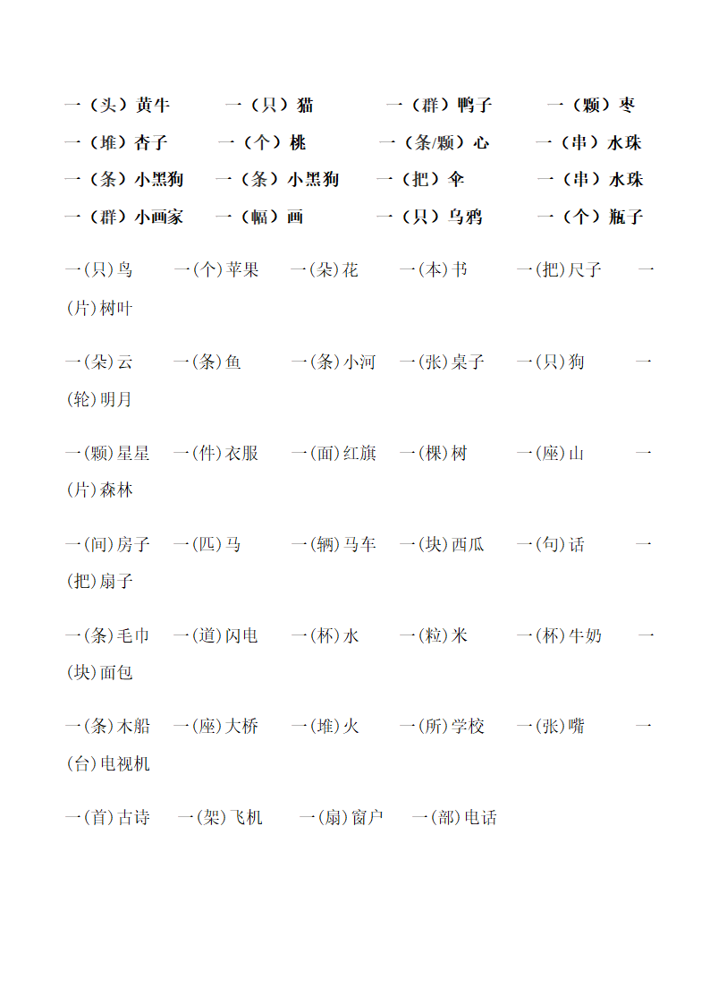 人教(部编版)一年级上册语文生字组词和造句.doc第11页