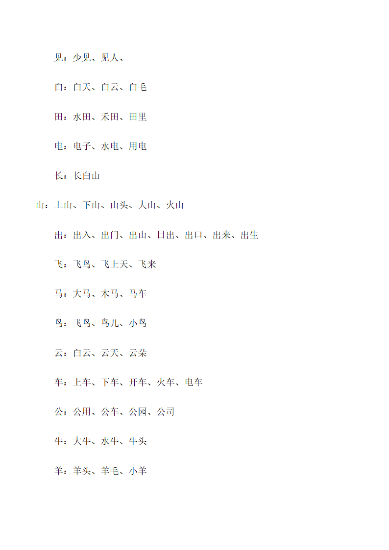 人教(部编版)一年级上册语文生字组词和造句.doc第15页