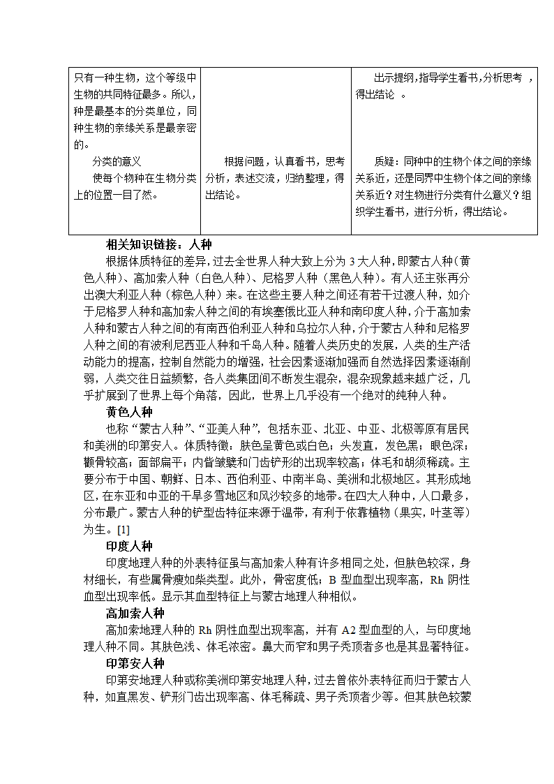 济南版七上生物 2.4.2生物的分类单位  教案.doc第2页